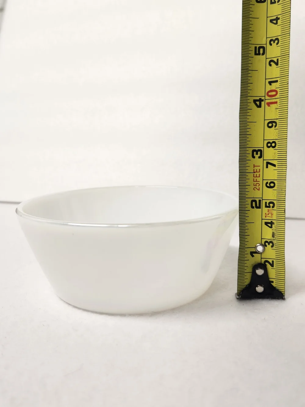Federal Glass Moonglow Iridescent Pearl White Set of 2 Dessert Bowls Vintage MCM - Picture 8 of 11